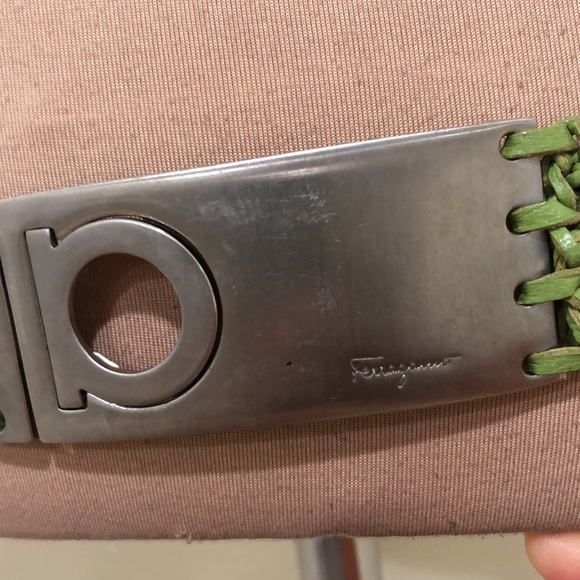 Ferragamo Waist Belt Size 34” Avocado Green main image 4